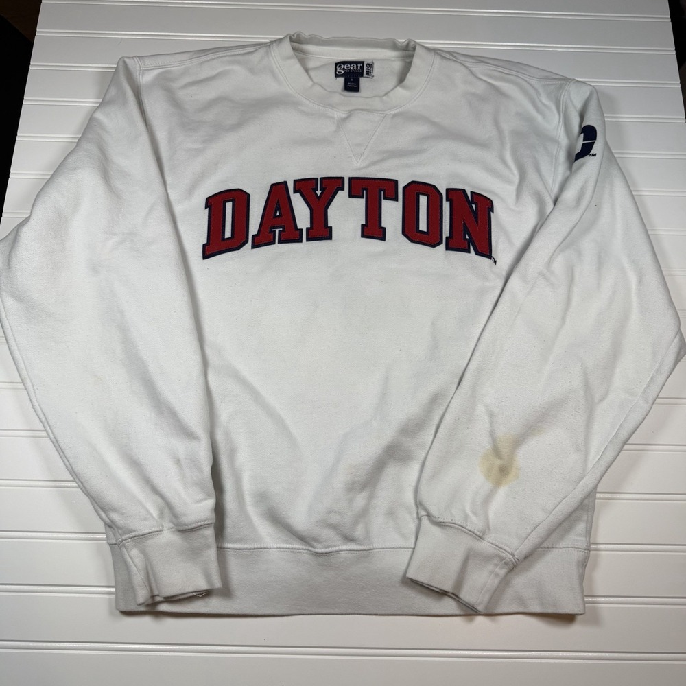 Gear For Sports‎ Dayton Flyers Big Cotton Sweatshirt Men's Medium White Used